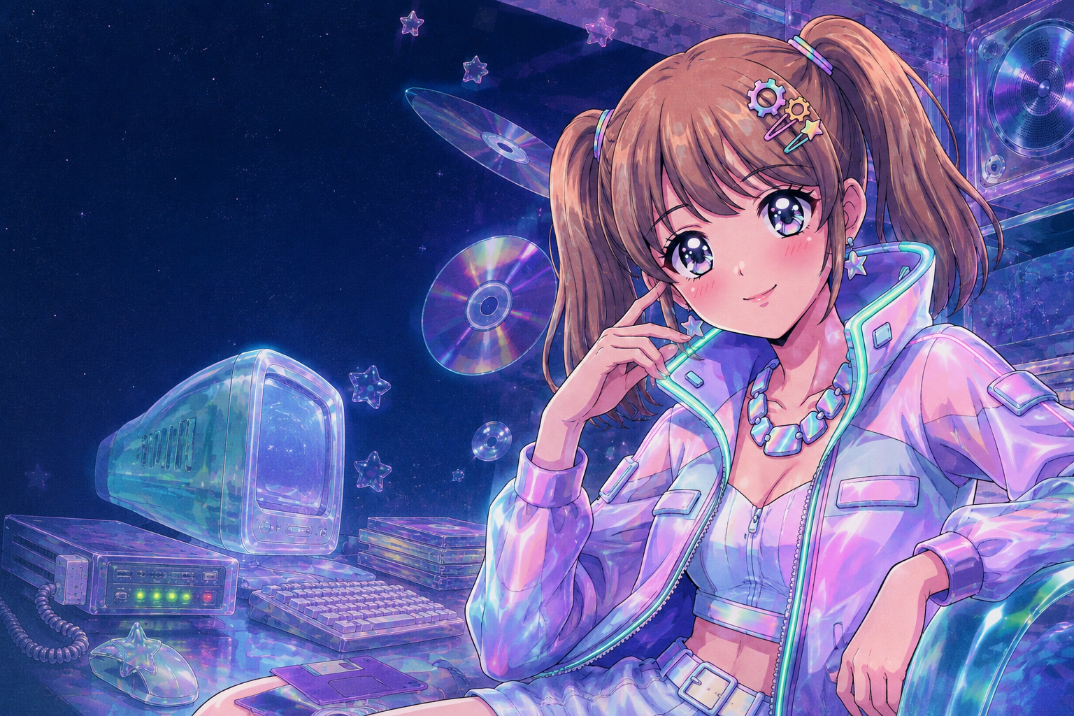 コンピュータールームにいるLUMI